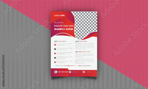 grow your business flyer design template. take your business to the next level of poster leaflet design.A4 template, brochure design, cover, flyer, poster, print-ready 