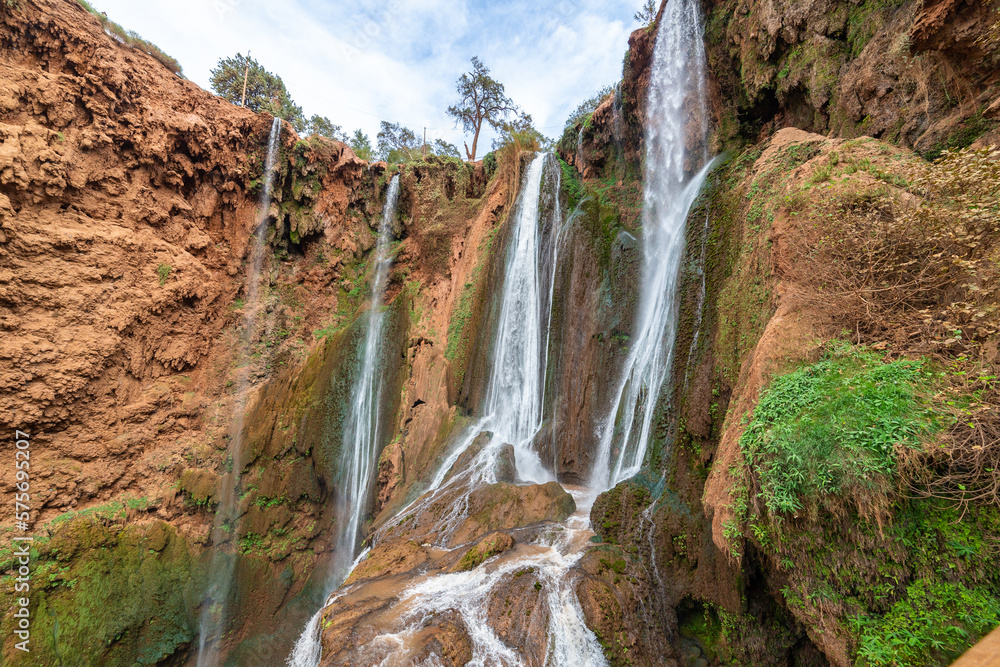 The top of the Ouzoud Waterfalls in Morocco