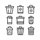 garbage icon or logo isolated sign symbol vector illustration - high quality black style vector icons

