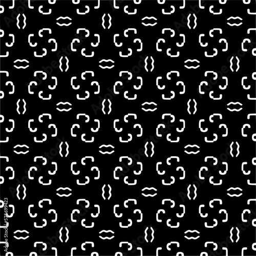 Fototapeta Naklejka Na Ścianę i Meble -  Seamless repeating pattern.Black and 
white pattern  for decor, textile ,fabric,wallpapers and backgrounds.