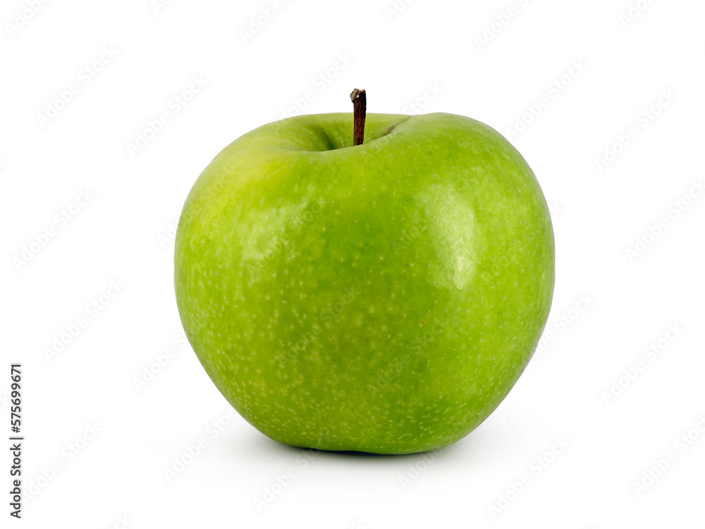 natural green apple isolated on white background