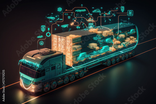 Autonomous vehicles, self-driving truck, artificial intelligence, computer vision, LiDAR, radar, GPS, sensor fusion, machine learning, deep learning, robotics, advanced driver assistance systems, ADAS photo