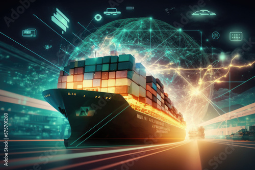 Global supply chain management, vessel shipping, transportation logistics optimization, distribution network design, demand forecasting, freight forwarding, and brokerage