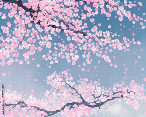 Cherry blossom created with generative ai technology