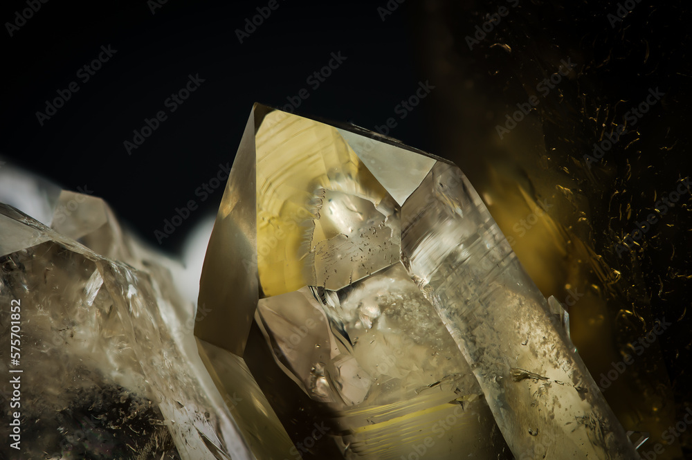 artificial smoked quartz citrine. macro detail texture background. close-up raw rough unpolished semi-precious gemstone artificial smoked quartz citrine. macro detail texture background. close-up raw rough unpolished semi-precious gemstone