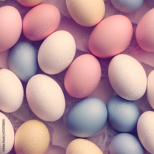 Seamless easter eggs created with generative ai technology