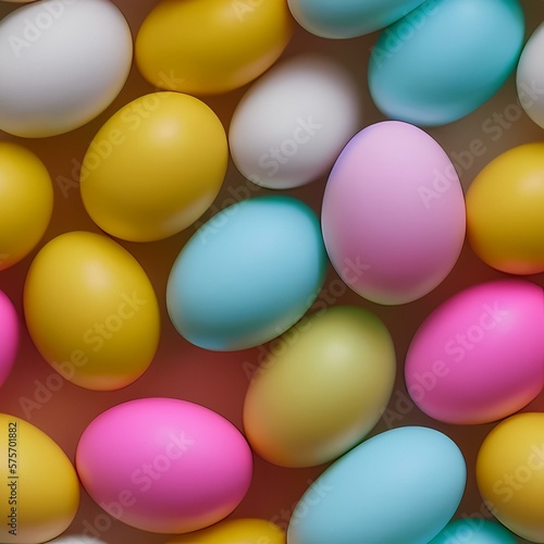 Seamless easter eggs created with generative ai technology © LikotoArtworks