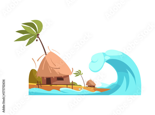 Natural Disaster Tsunami Composition