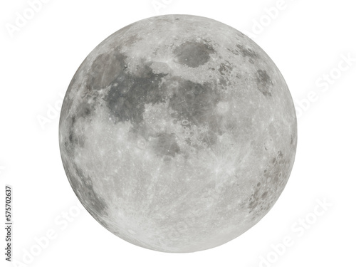 The Single moon full moon in the night  sky.