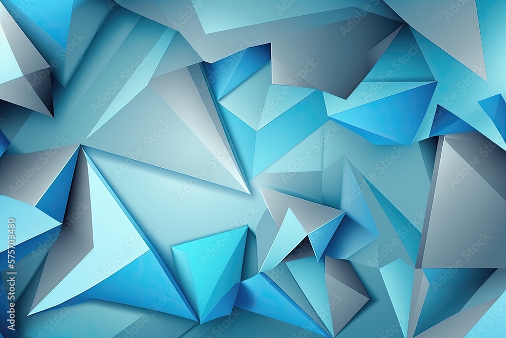 Fototapeta premium Blue abstract background of intersecting lines. Generative AI