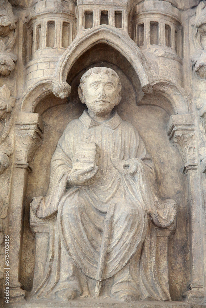 CitŽ de l'architecture et du patrimoine (Museum of architecture & heritage), Paris. Copy of the Notre-Dame de Chartres cathedral sculptures. The Virtues. France.