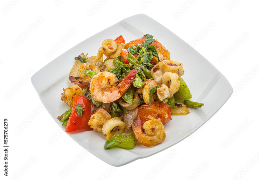 Seafood with vegetables