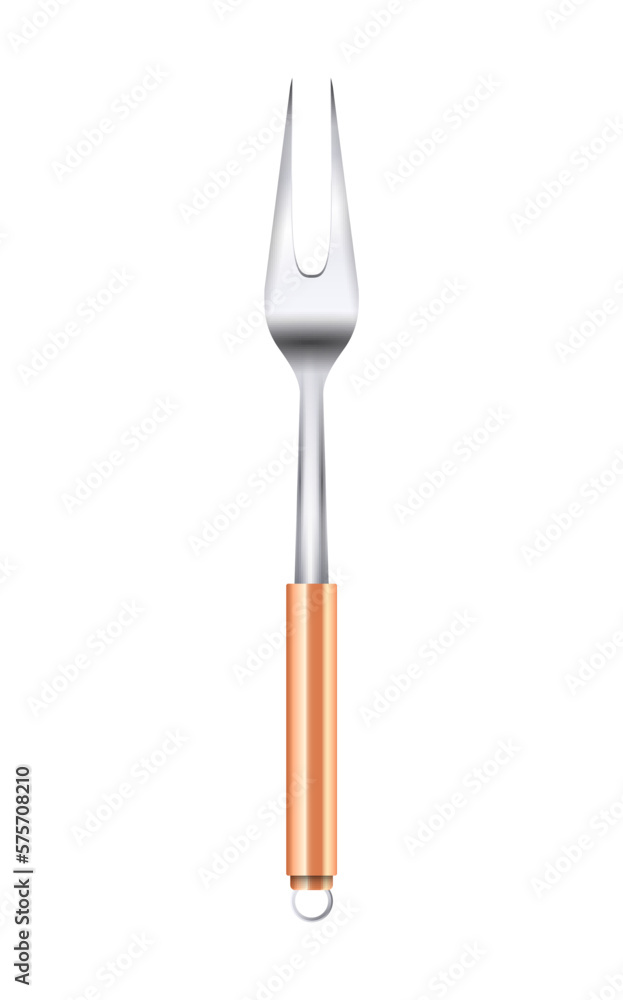 Realistic Fork Kitchenware Composition Realistic Fork Kitchenware Composition