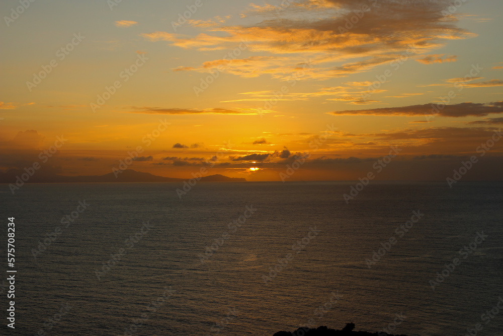 Sunset Above Montserrat Island
