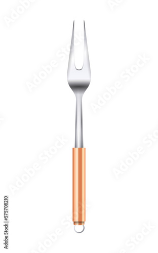 Realistic Fork Kitchenware Composition