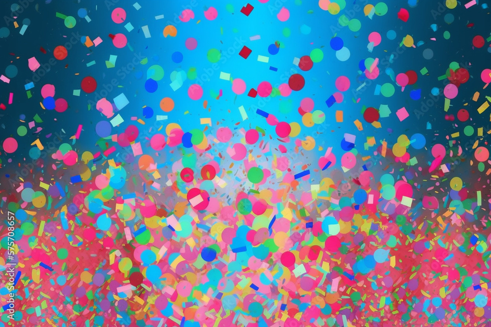 Colorful Confetti background Illustration. Ai generated. Stock