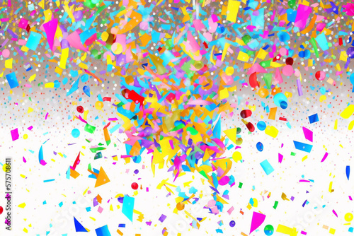 Colorful Confetti background Illustration. Ai generated.