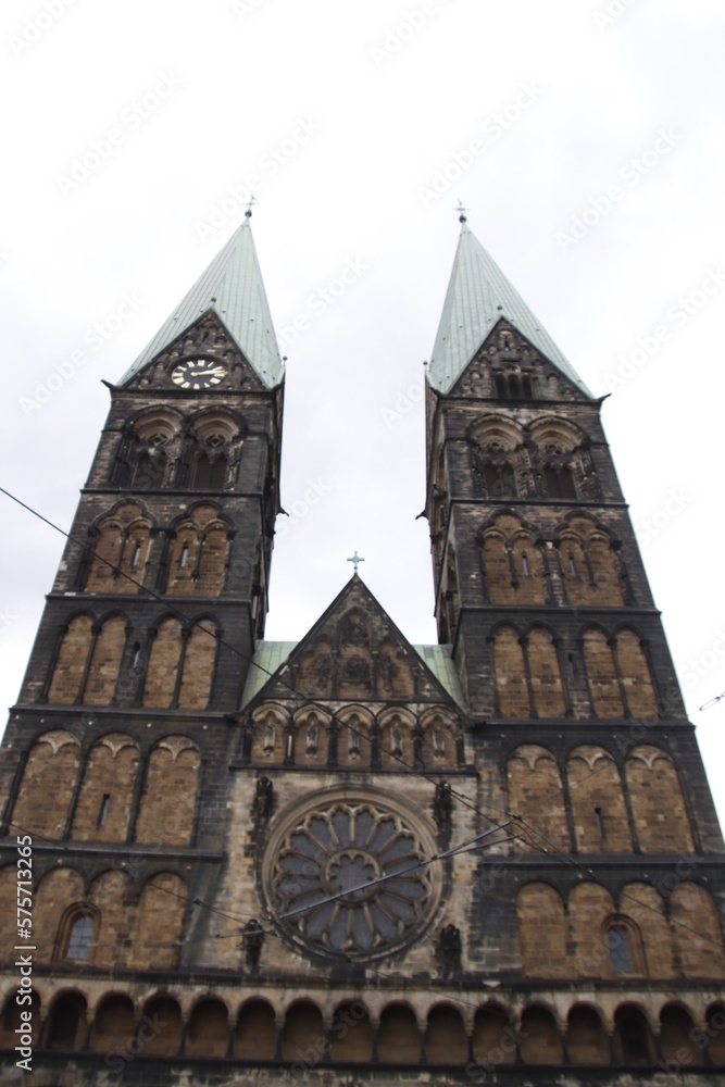 Cathedral in the old town of Bremen, Germany