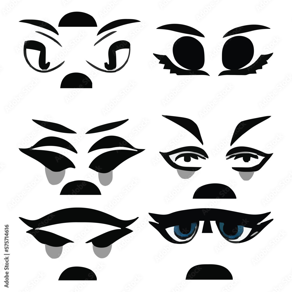 Set of different eyes expressions vector file Set of different eyes expressions vector file