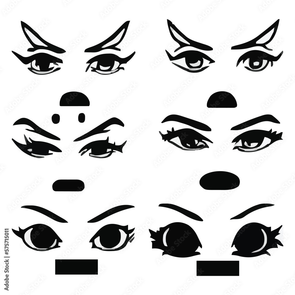 Set of different eyes expressions vector file Set of different eyes expressions vector file