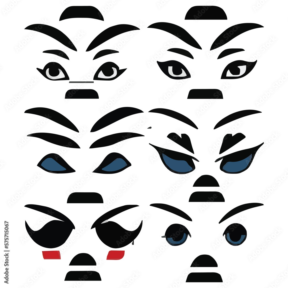 Set of different eyes expressions vector file Set of different eyes expressions vector file