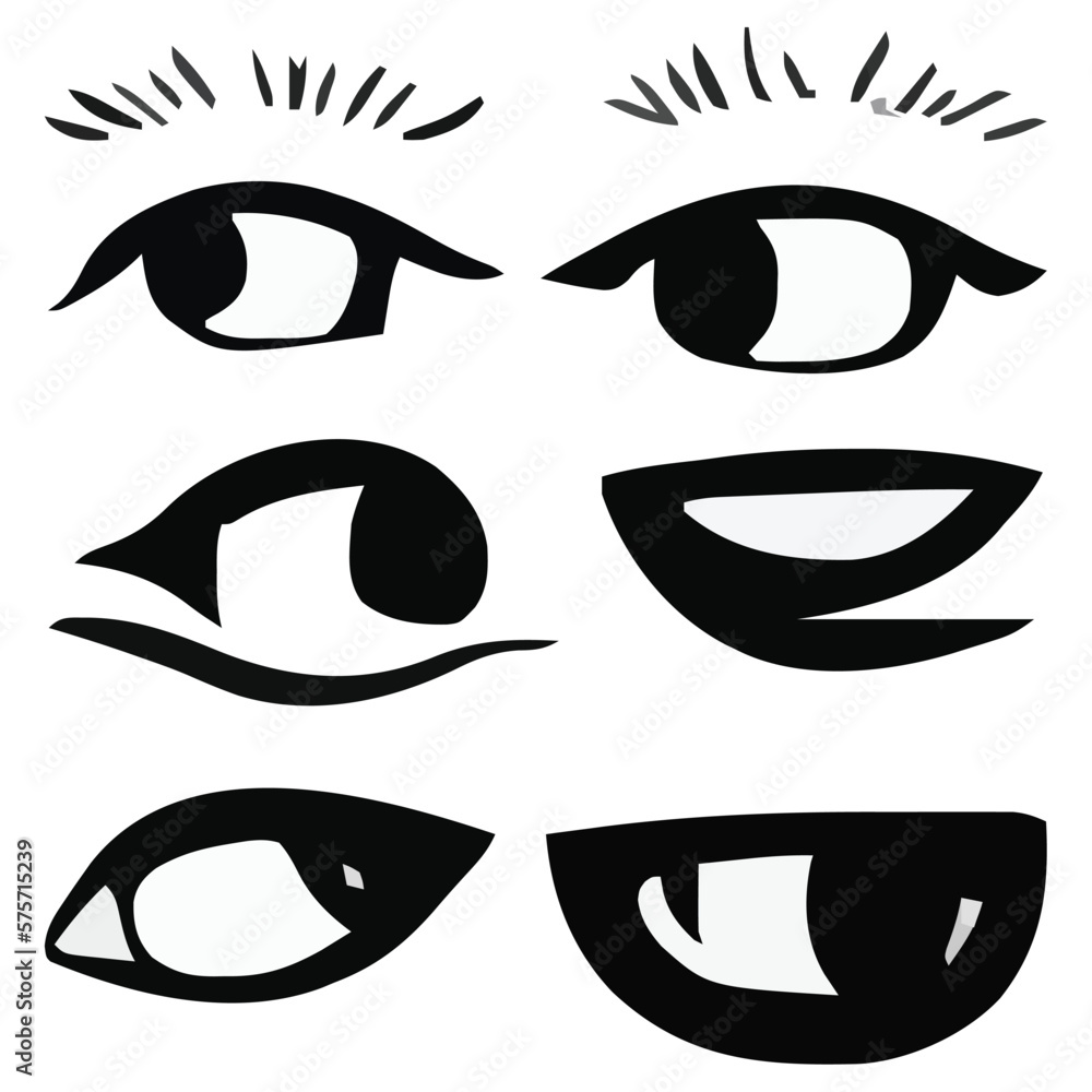 Set of different eyes expressions vector file Set of different eyes expressions vector file