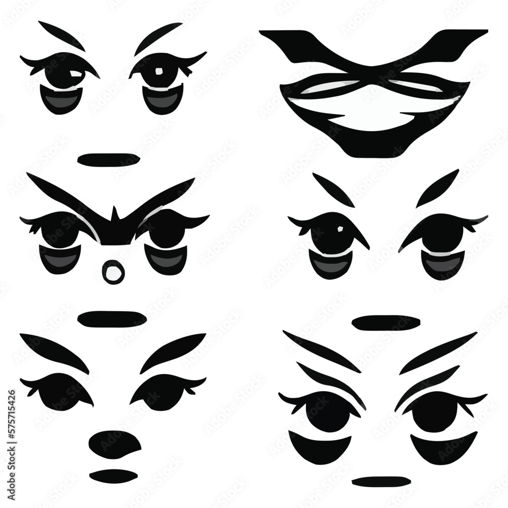 Set of different eyes expressions vector file Set of different eyes expressions vector file