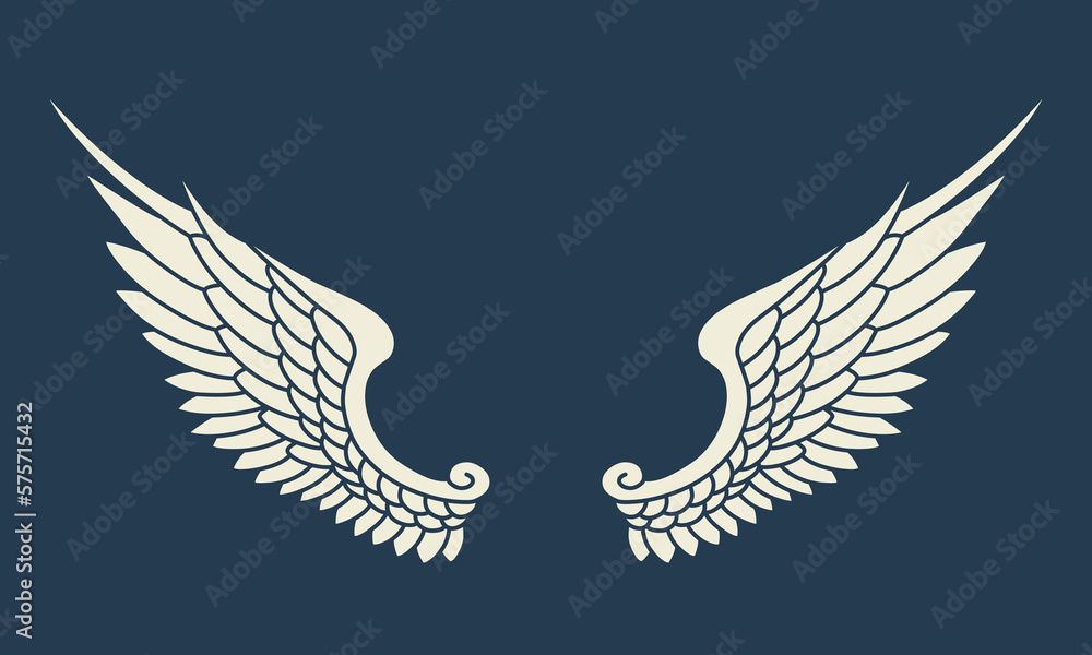Obraz premium Vector angel wings design 