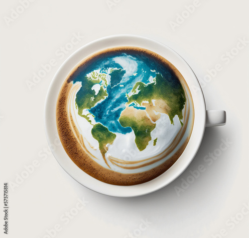 Earth Day cup coffee. Plane...