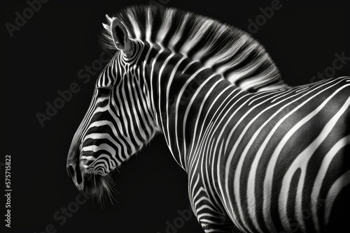 An uninterrupted zebra print or animal skin design. Generative AI