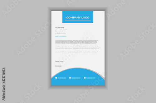 Modern Creative & Clean business style letterhead. letterhead flyer corporate official minimal creative abstract professional informative newsletter maga