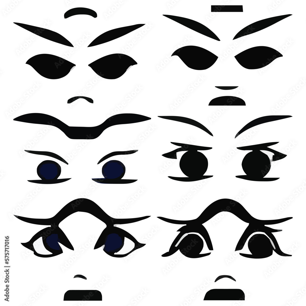 Set of different eyes expressions vector file Set of different eyes expressions vector file