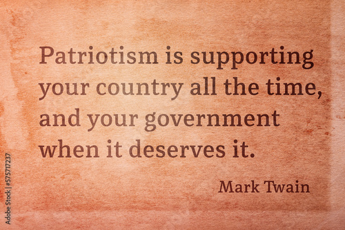 patriotism is support Twain
