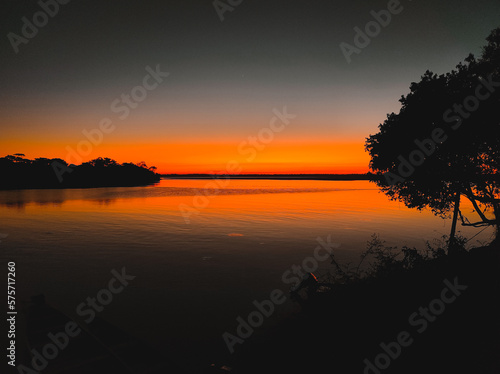 sunrise over the river