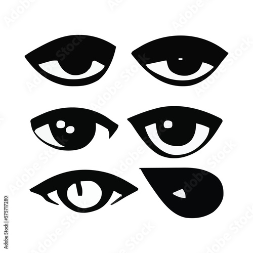Set of different eyes expressions vector file