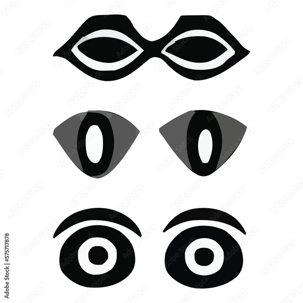 Set of different eyes expressions vector file Set of different eyes expressions vector file