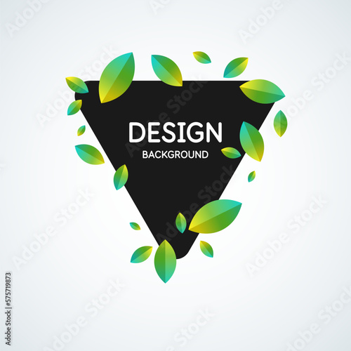 Composition with leaves of the plant. A template for creativity. Elements for poster design.