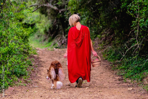 Red riding hood and her wolf 