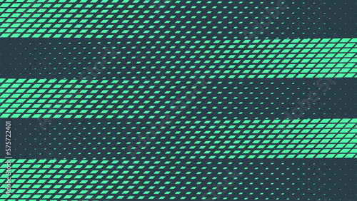 Parallelogram Halftone Vector Dynamic Mixed Eye Catching Abstract Background. Modern Half Tone Energetic Velocity Pattern Conceptual Turquoise Texture. Speed Effect Abstraction Teal Color Wallpaper
