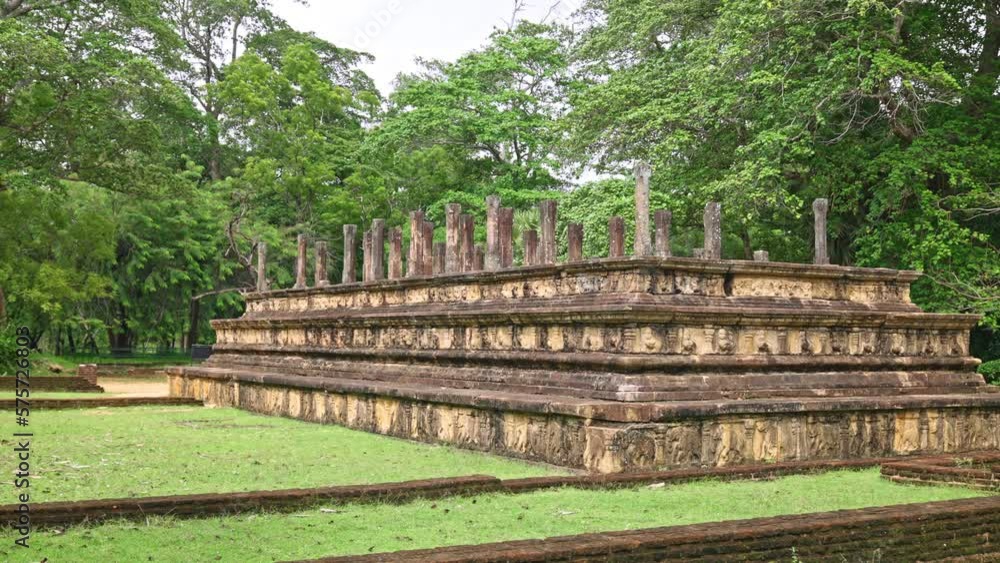 Ancient Council Chamber ruins in Polonnaruwa city temple, Sri Lanka Ancient Council Chamber ruins in Polonnaruwa city temple, Sri Lanka
