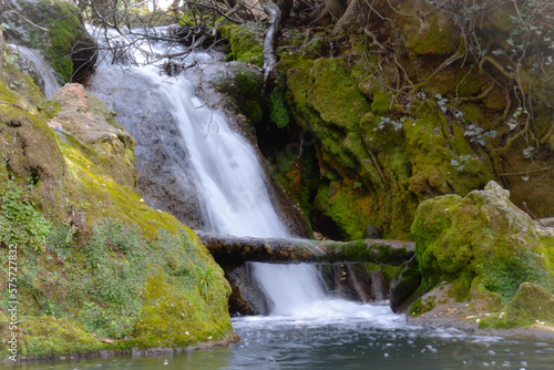 waterfall in the mountains