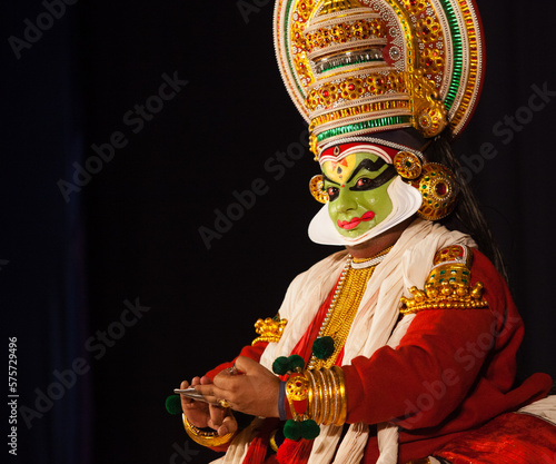 Handsome kathakali artist photo