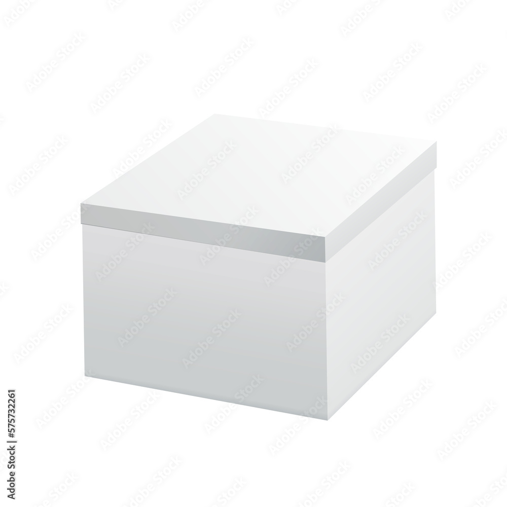 Box white isolated
