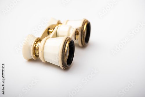 Opera theater binoculars Antique theater binoculars on a white background