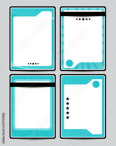 Blue Sport player trading card frame border