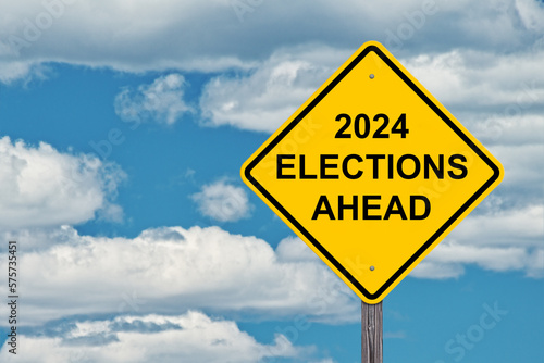 Canvastavla 2024 Elections Ahead Sign