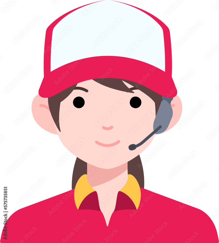 Delivery Woman shipping girl avatar User person people service Flat Style Delivery Woman shipping girl avatar User person people service Flat Style