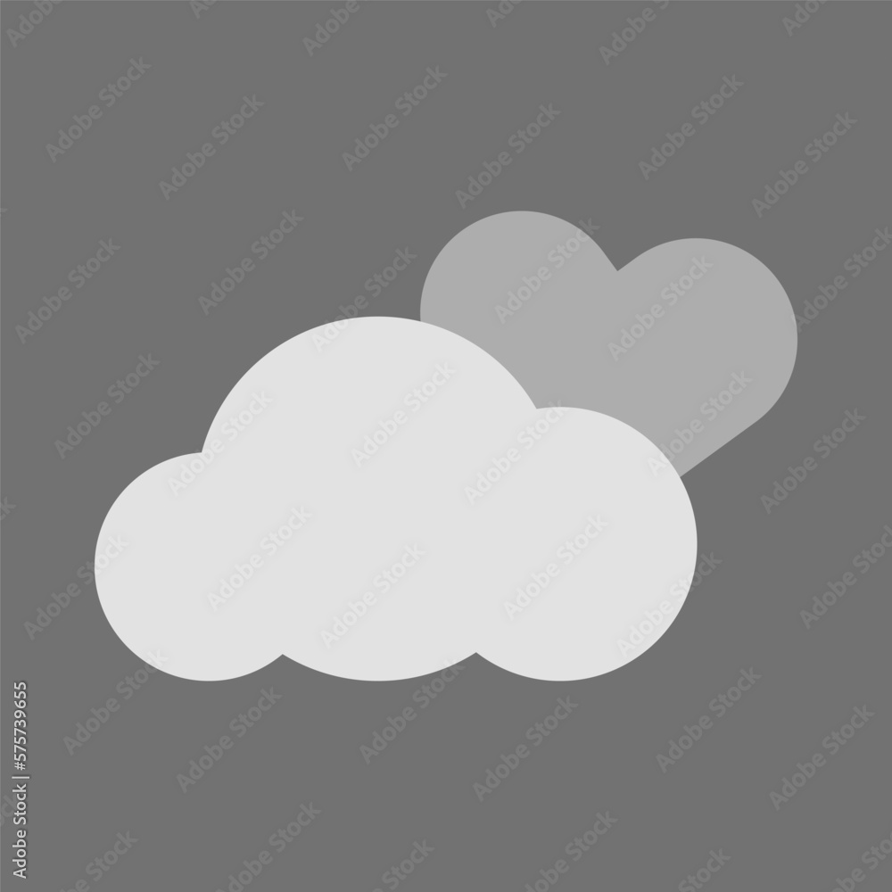Gray heart behind a white cloud vector. A heart behind a cloud. Heart and cloud vector. Symbol of love. Gray heart behind a white cloud vector. A heart behind a cloud. Heart and cloud vector. Symbol of love.