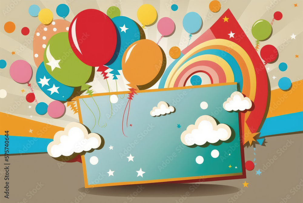 Birthday party invitation background. Generative AI. Birthday party invitation background. Generative AI.