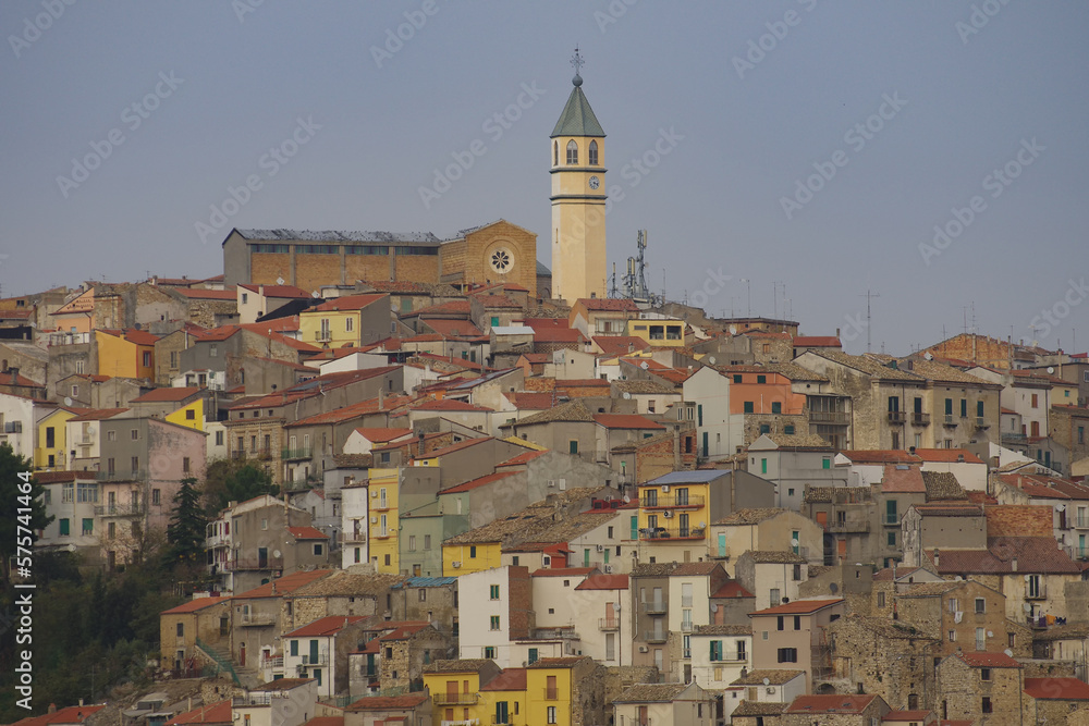 View of Montenero di Bisaccia, a small and important town in lower Molise, Italy